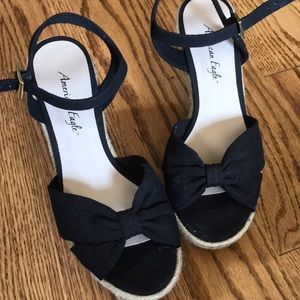 Super cute peep toe wedges